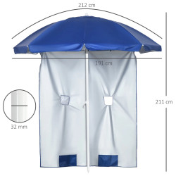 Пляжный зонт Outsunny 84D-219V00DB (Blue) Thumb