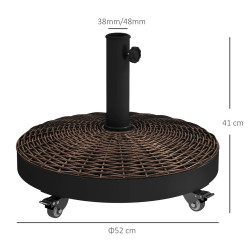 Baza pentru umbrela Outsunny 84D-068V00BN (Bronze/Black) Thumb