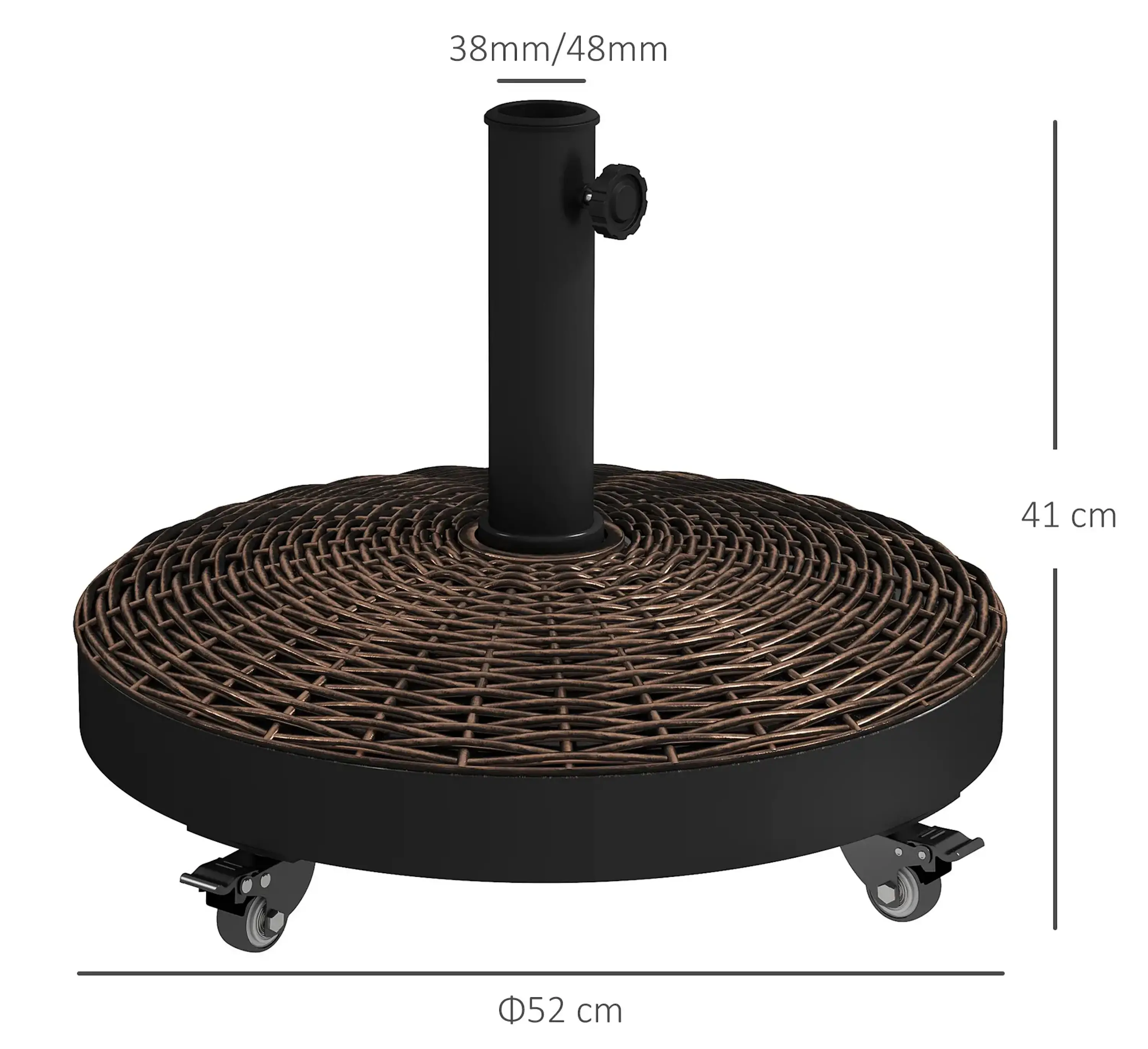 Baza pentru umbrela Outsunny 84D-068V00BN (Bronze/Black) - 5