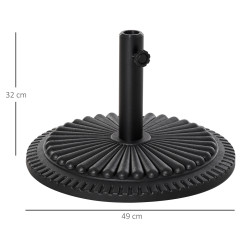 Suport pentru umbrela Outsunny 84D-076 (Black) Thumb