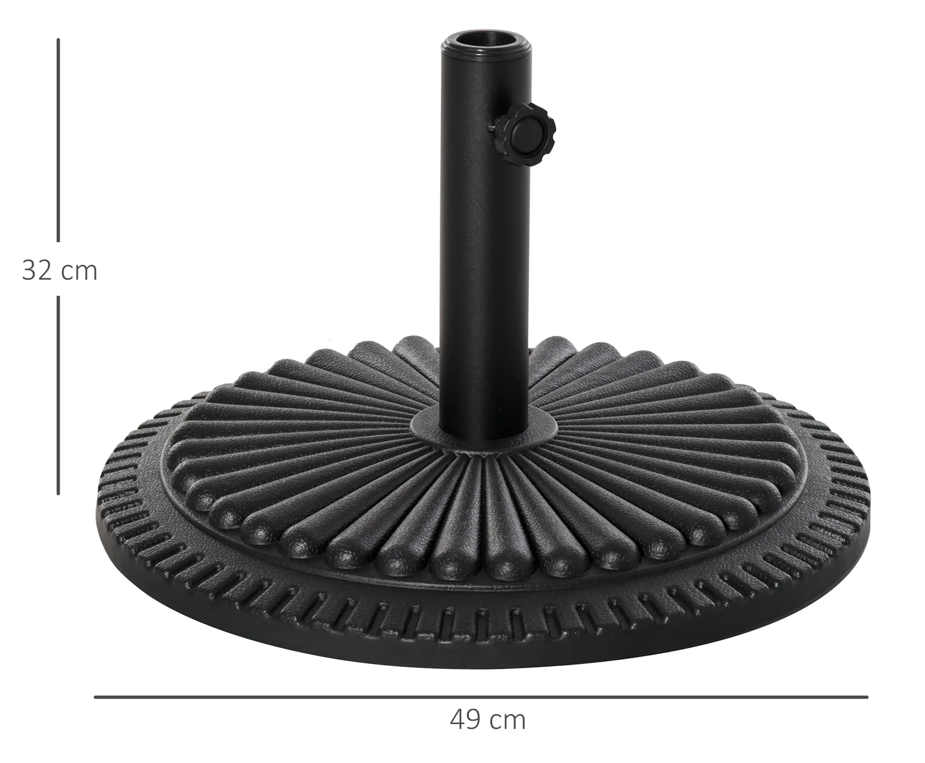 Suport pentru umbrela Outsunny 84D-076 (Black) - 5