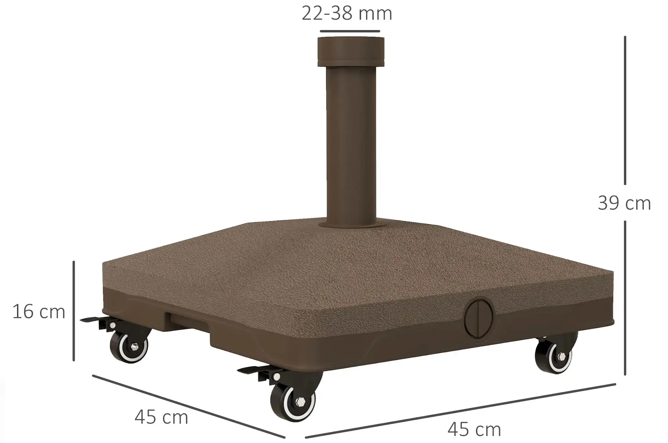 Подставка для зонта Outsunny 84D-150V00BN (Brown) - 6