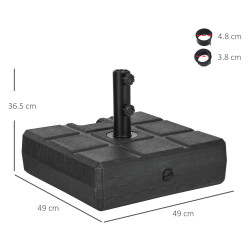 Подставка для зонта Outsunny 84D-273V00BK (Black) Thumb