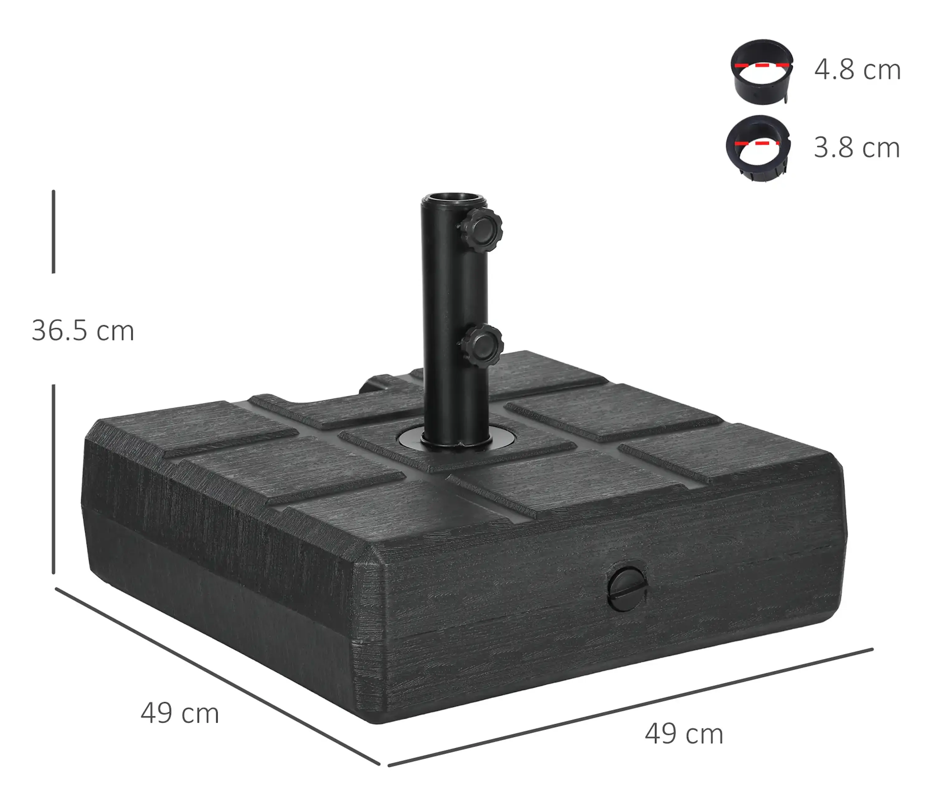 Подставка для зонта Outsunny 84D-273V00BK (Black) - 6