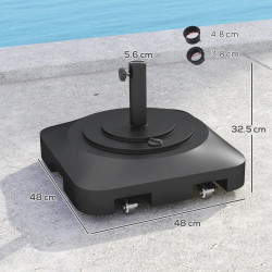 Подставка для зонта Outsunny 84D-358V00BK (Black) Thumb