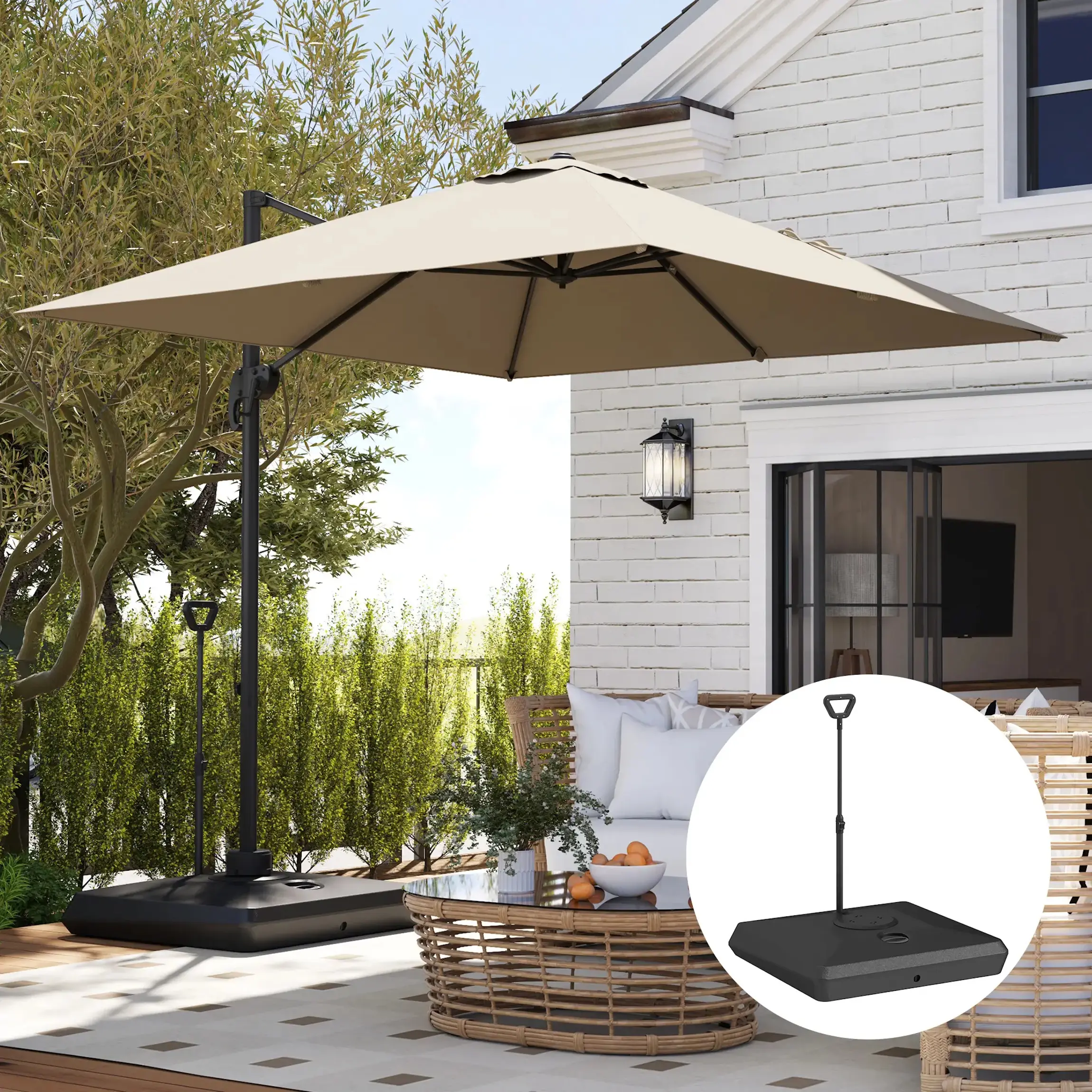 Подставка для зонта Outsunny 84D-412V00BK (Black) - 2