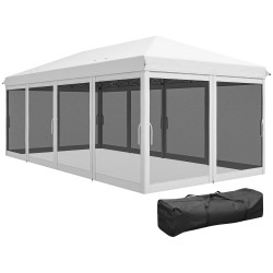 Садовый павильон Outsunny 840-012V03CW 585x295x270 (White-Cream) Thumb