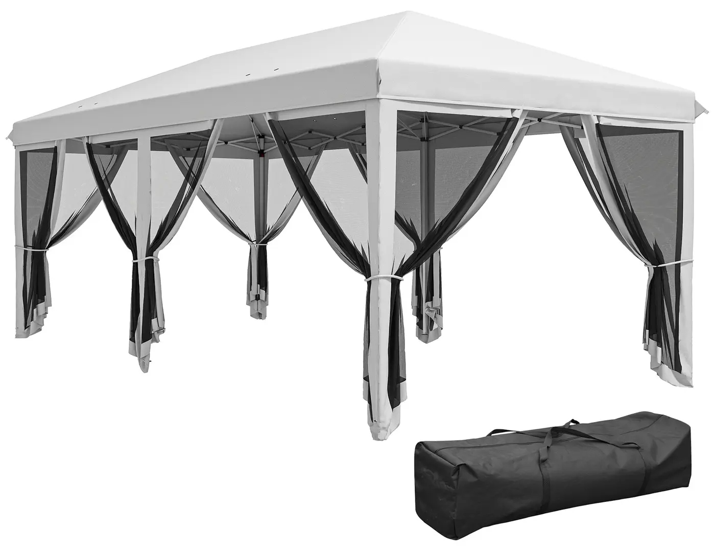 Садовый павильон Outsunny 840-012V03CW 585x295x270 (White-Cream)