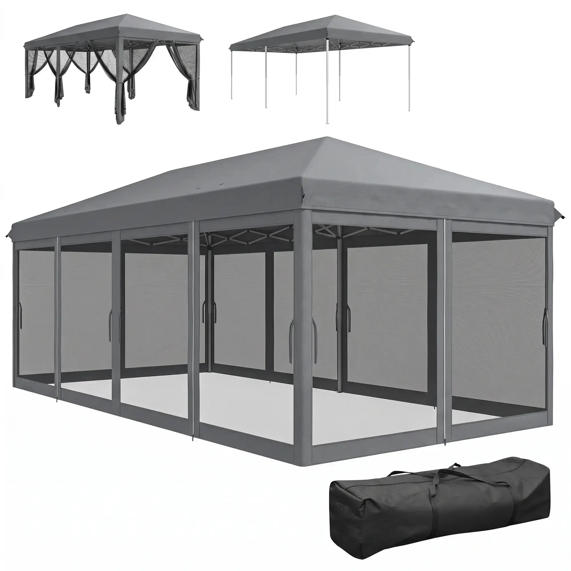 Садовый павильон Outsunny 840-012V03GY (Grey) - 2