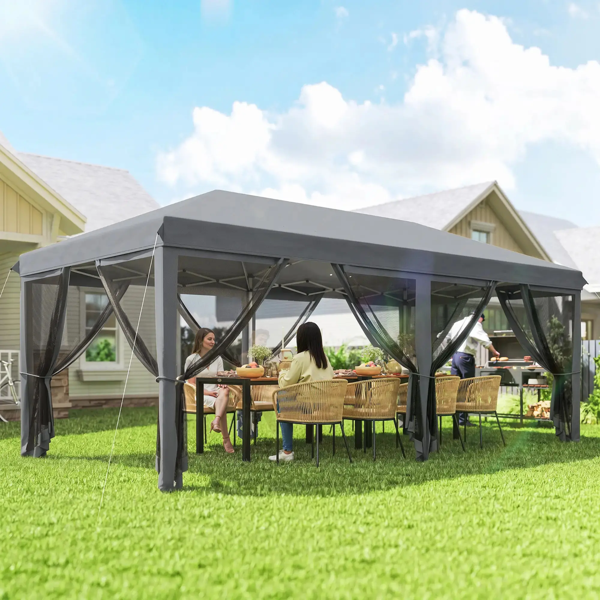 Садовый павильон Outsunny 840-012V03GY (Grey) - 4