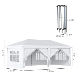 Садовый павильон Outsunny 84C-104V01WT (White) Thumb