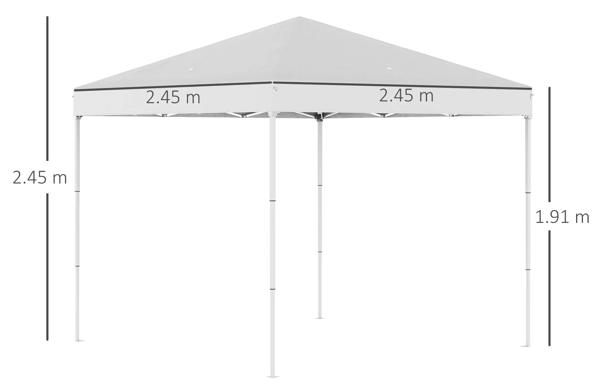 Pavilion de gradina Outsunny 84C-119V01WT (White) - 5