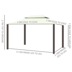 Pavilion de gradina Outsunny 84C-144 (Cream) Thumb