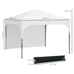 Садовый павильон Outsunny 84C-264V01WT 3x3 (White) Thumb