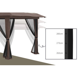 Pavilion de gradina Outsunny 84C-353V00BG (Beige) Thumb