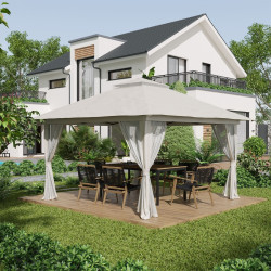 Pavilion de gradina Outsunny 84C-353V00CW 4x4 m (Cream) Thumb