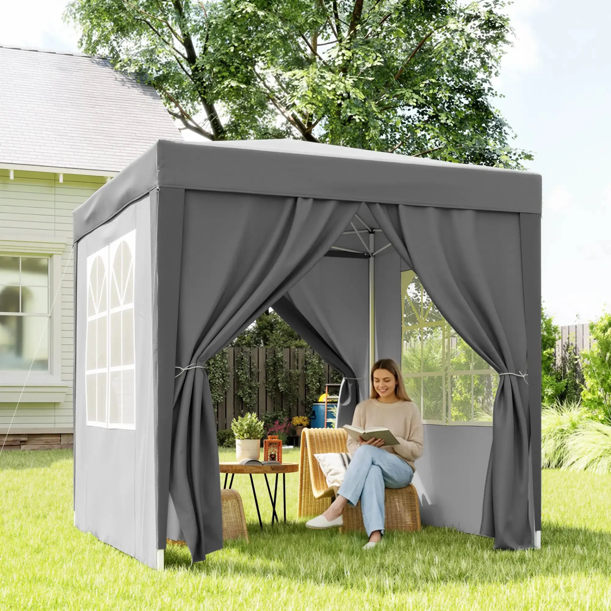 Садовый павильон Outsunny 84C-423V00GY (Grey) - 3
