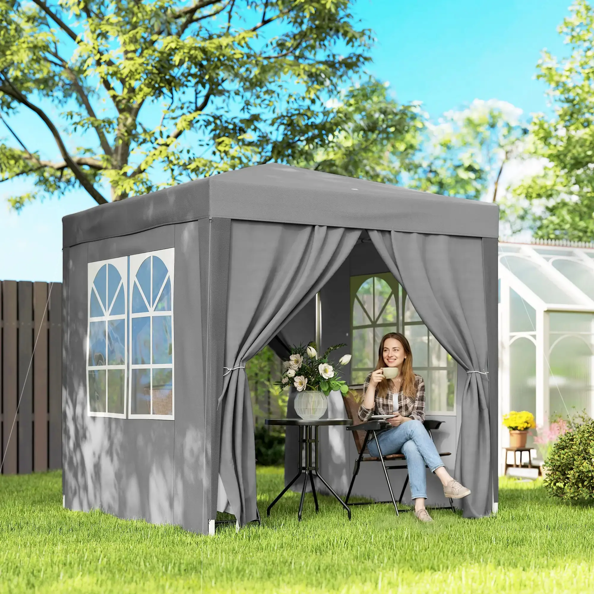 Садовый павильон Outsunny 84C-423V00GY (Grey) - 4