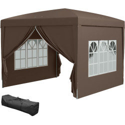 Садовый павильон Outsunny 84C-430V00CF 2.95x2.95 m (Brown) Thumb