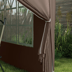 Садовый павильон Outsunny 84C-430V00CF 2.95x2.95 m (Brown) Thumb