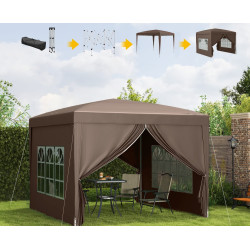Садовый павильон Outsunny 84C-430V00CF 2.95x2.95 m (Brown) Thumb