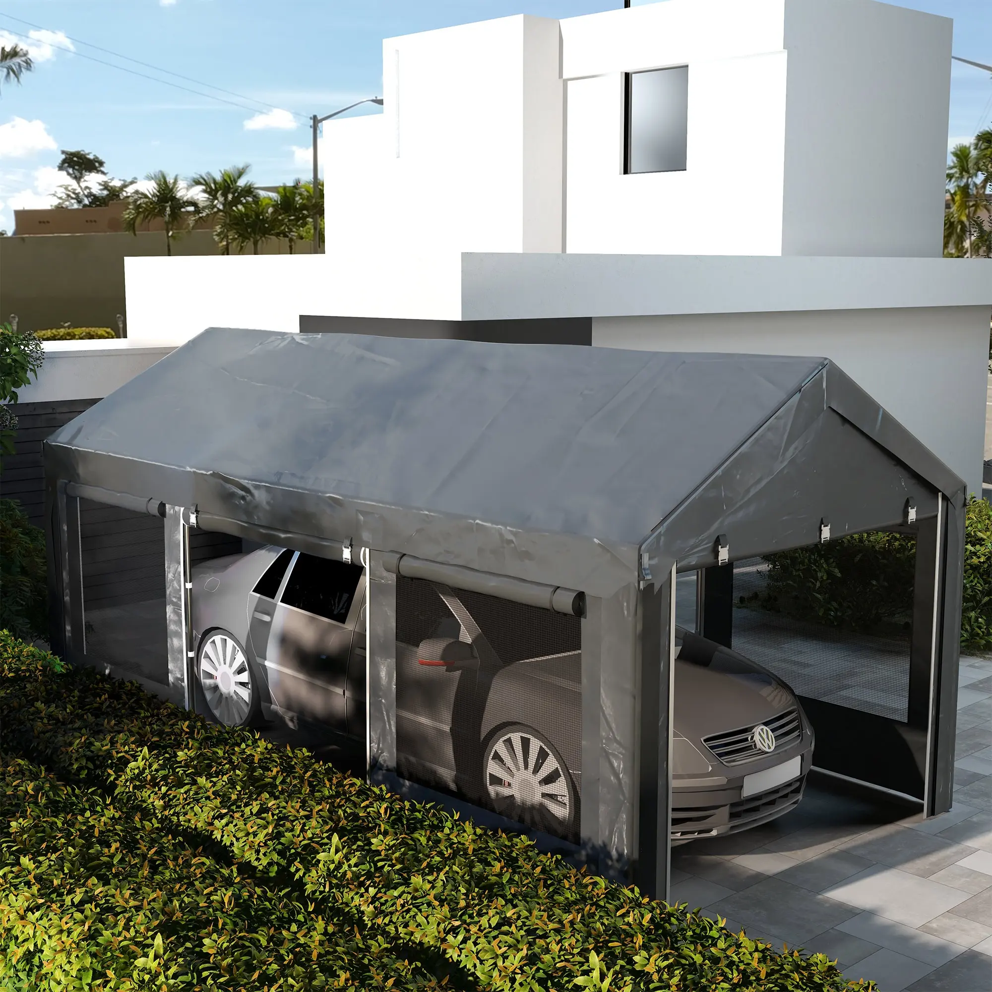 Pavilion de gradina Outsunny 84C-442V00CG 6x3 m (Grey) - 5