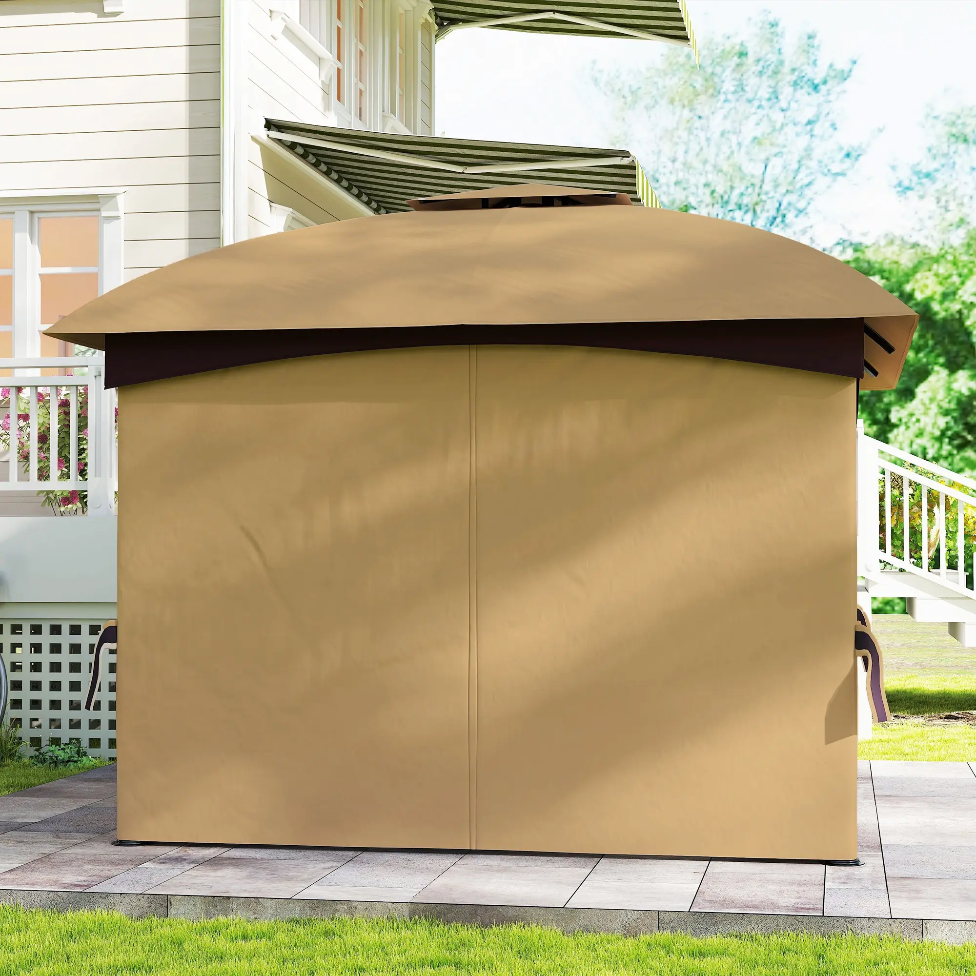 Садовый павильон Outsunny 84C-554V00BG 3.35x3.35 m (Beige) - 6