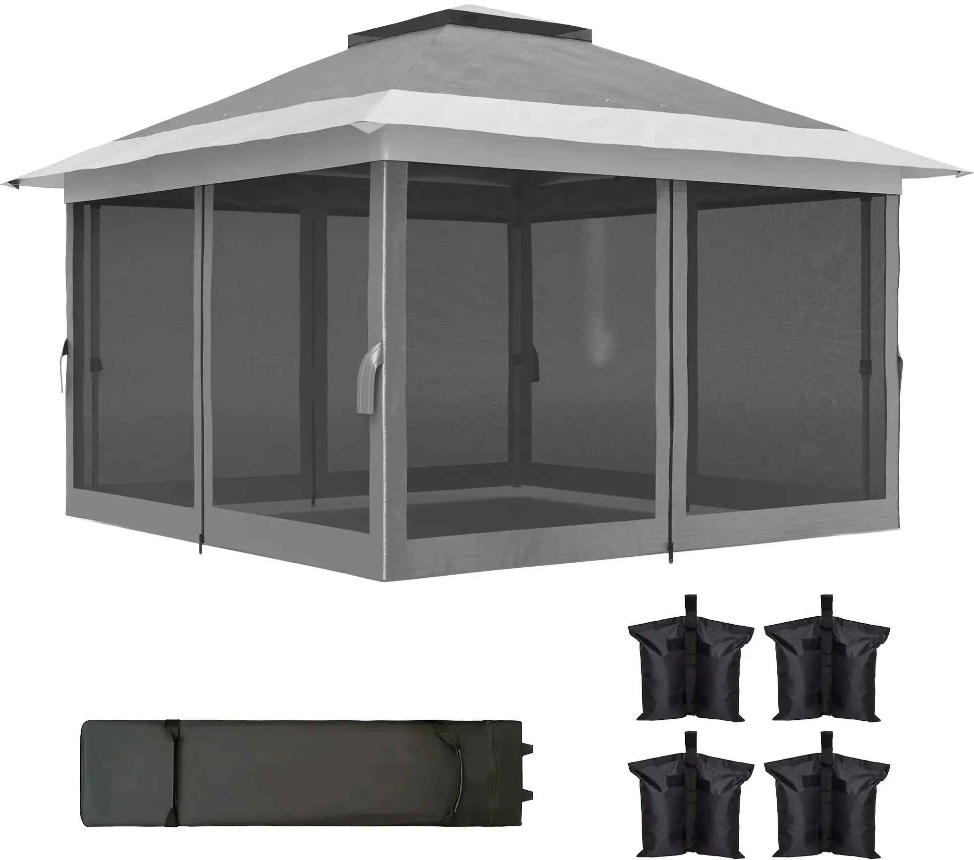 Садовый павильон Outsunny 84C-597V00CG 3.56x3.56 m (Grey) - 2