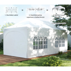 Pavilion de gradina Outsunny 84C-732V00WT (White) Thumb