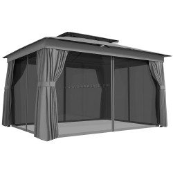Садовый павильон Outsunny 84C-747V00CG 3.8x3 (Dark Grey)