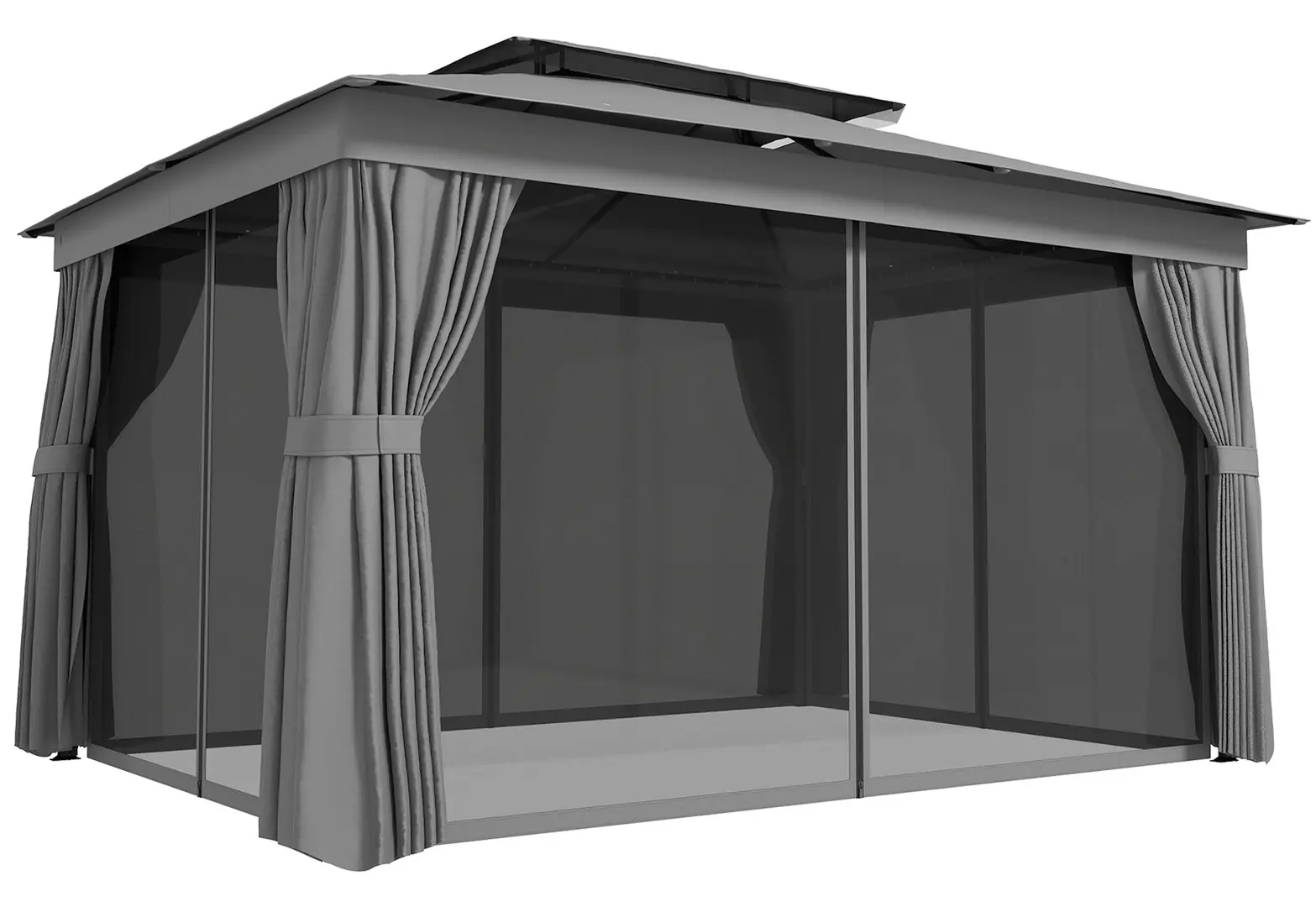 Садовый павильон Outsunny 84C-747V00CG 3.8x3 (Dark Grey)