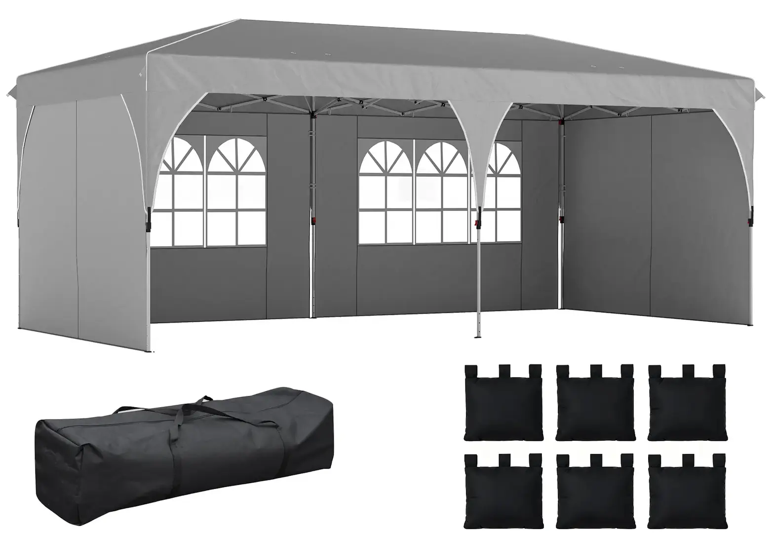 Садовый павильон Outsunny 84C-756V00LG 3x6 (Light Grey)