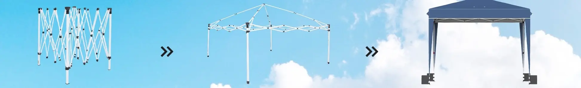 Садовый павильон Outsunny 84C-758V00DB 3x3 m (Dark Blue) - 4