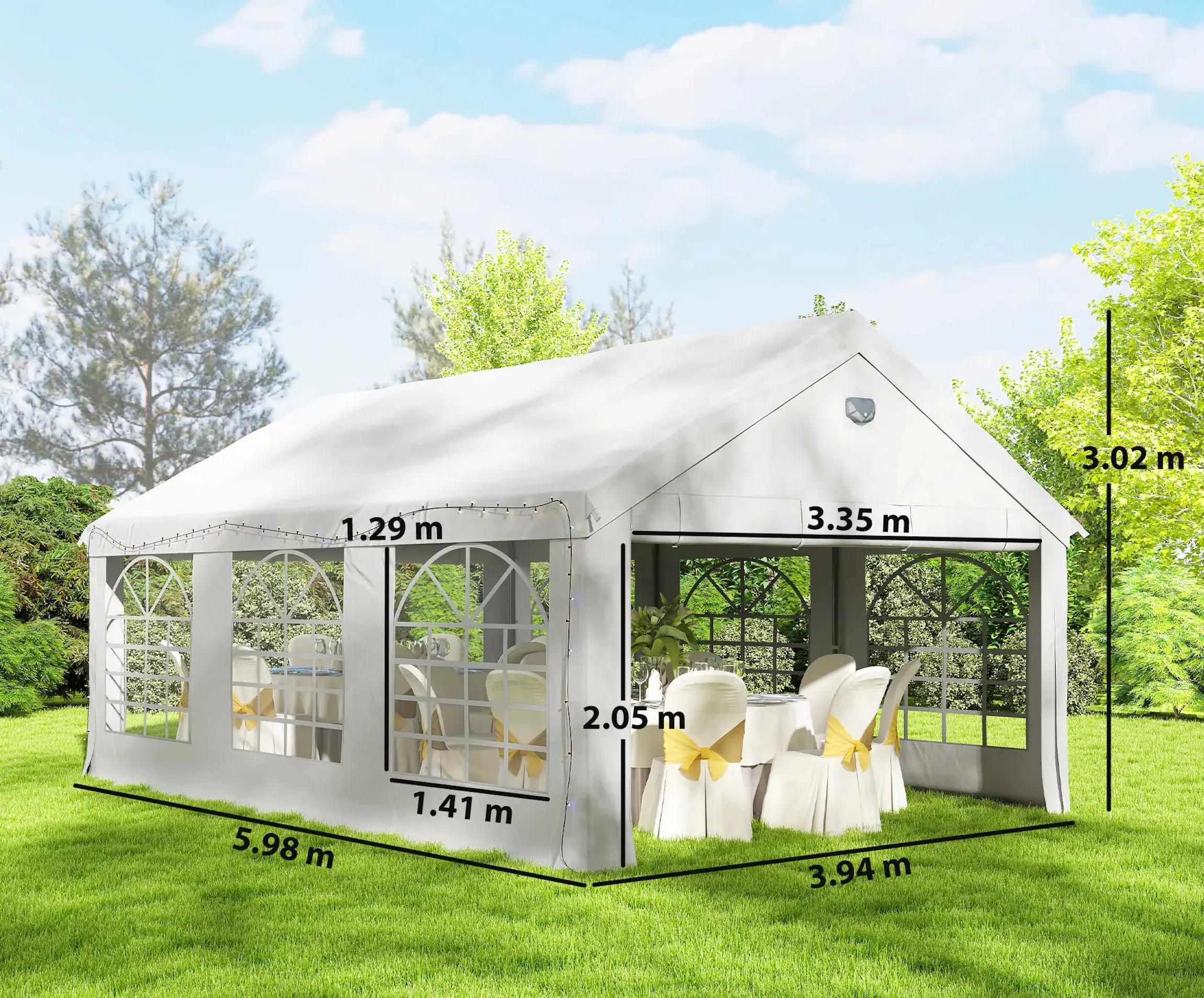 Садовый павильон Outsunny 84C-813V00WT 4x6 (White) - 5