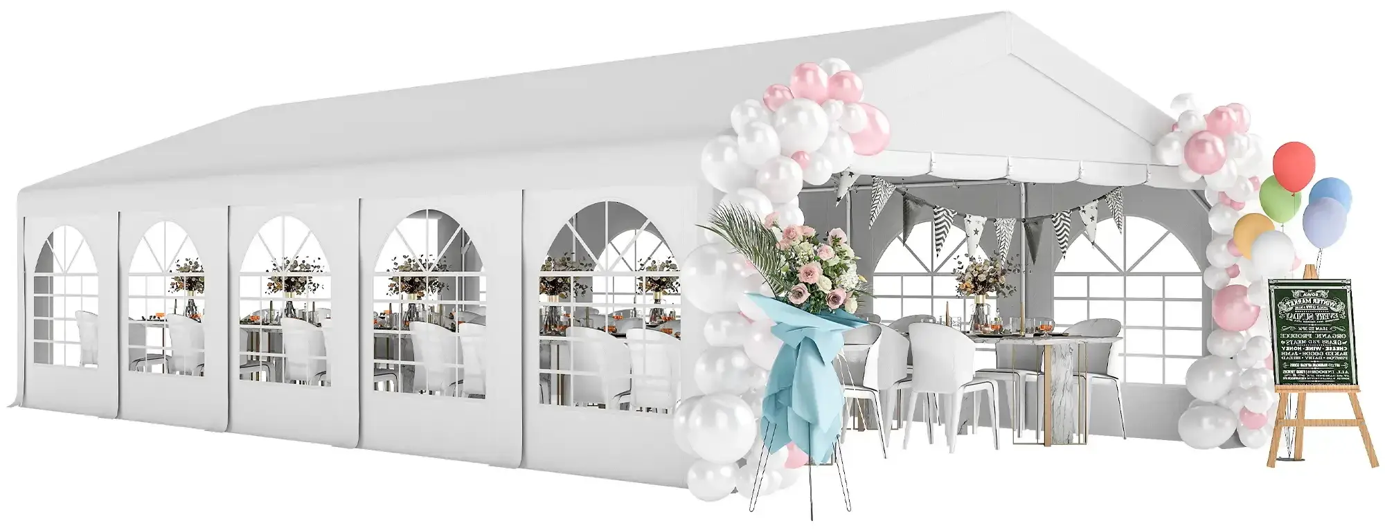 Садовый павильон Outsunny 84C-816V00WT (White) - 3