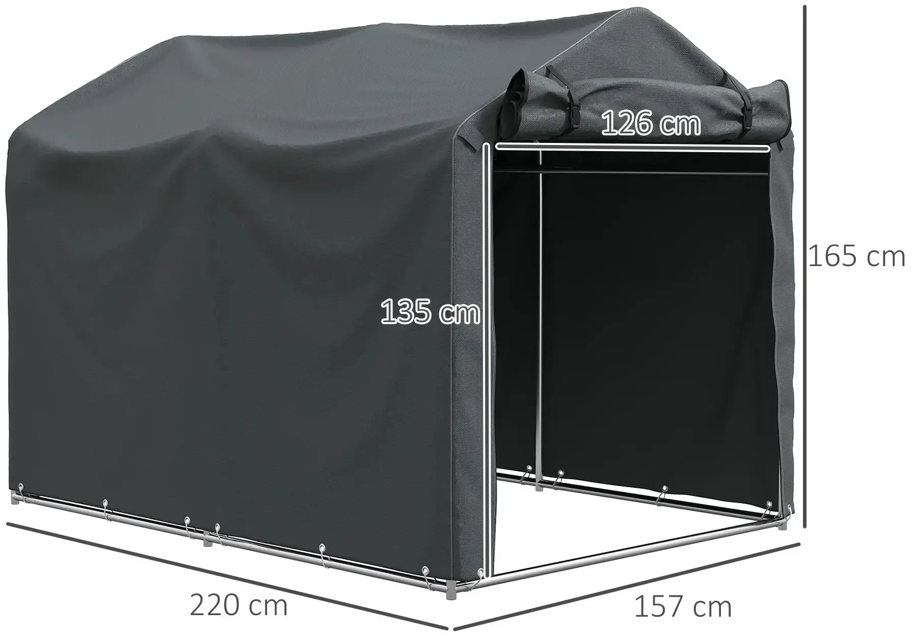 Садовый павильон Outsunny 84H-258V00CG 2.2x1.57m (Dark Grey) - 8