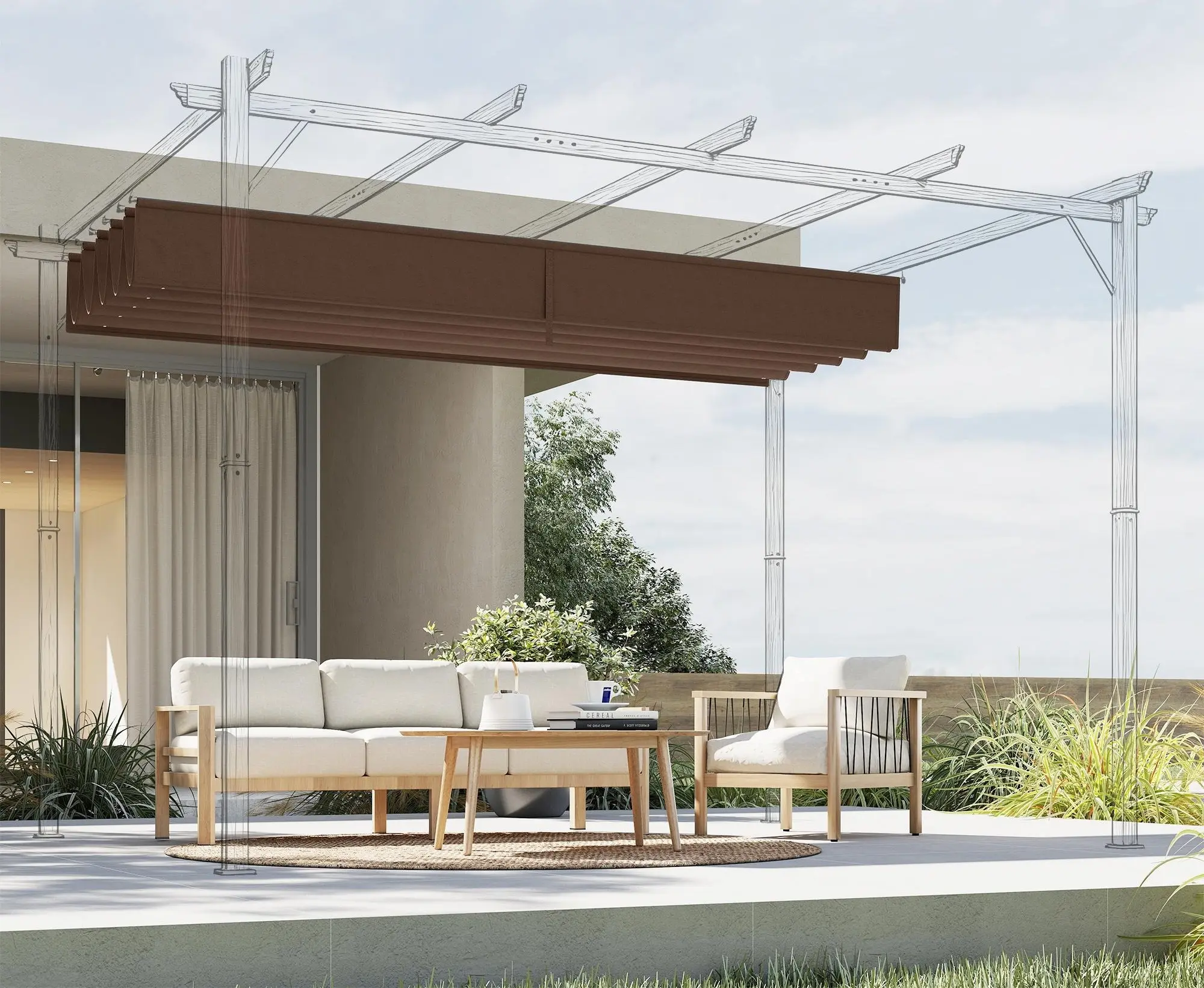 Copertina de rezerva pentru pergola Outsunny 84C-372V01CF (Brown) - 5