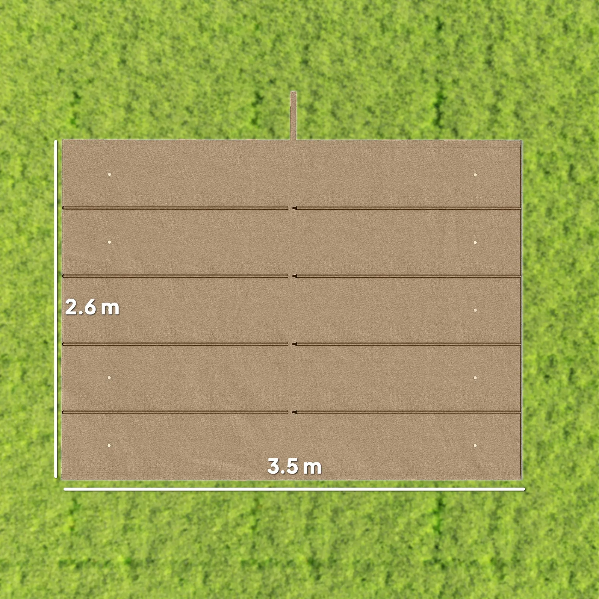 Copertina de rezerva pentru pergola Outsunny 84C-372V01TN (Beige) - 6