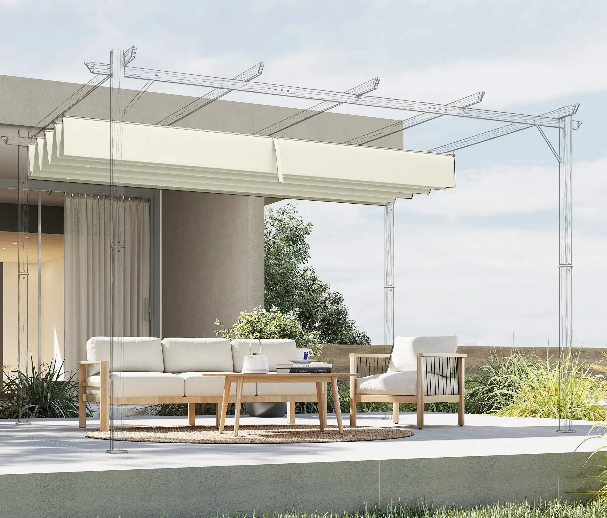 Copertina de rezerva pentru pergola Outsunny 84C-466V00CW (Cream) - 3