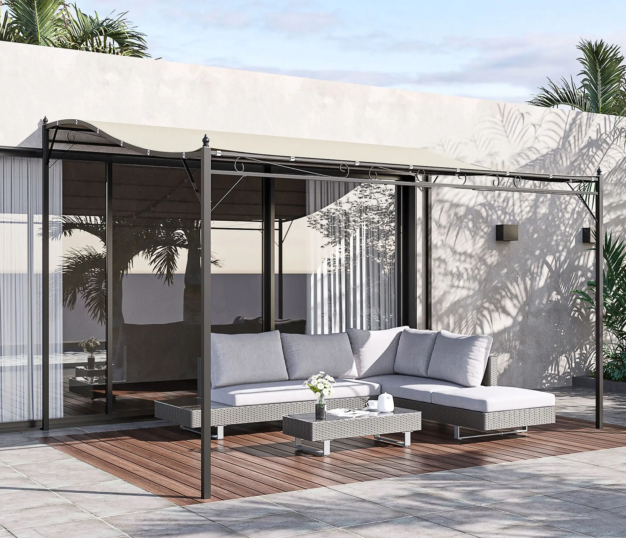 Copertina de rezerva pentru pergola Outsunny 84C-479V00BG (Beige) - 4