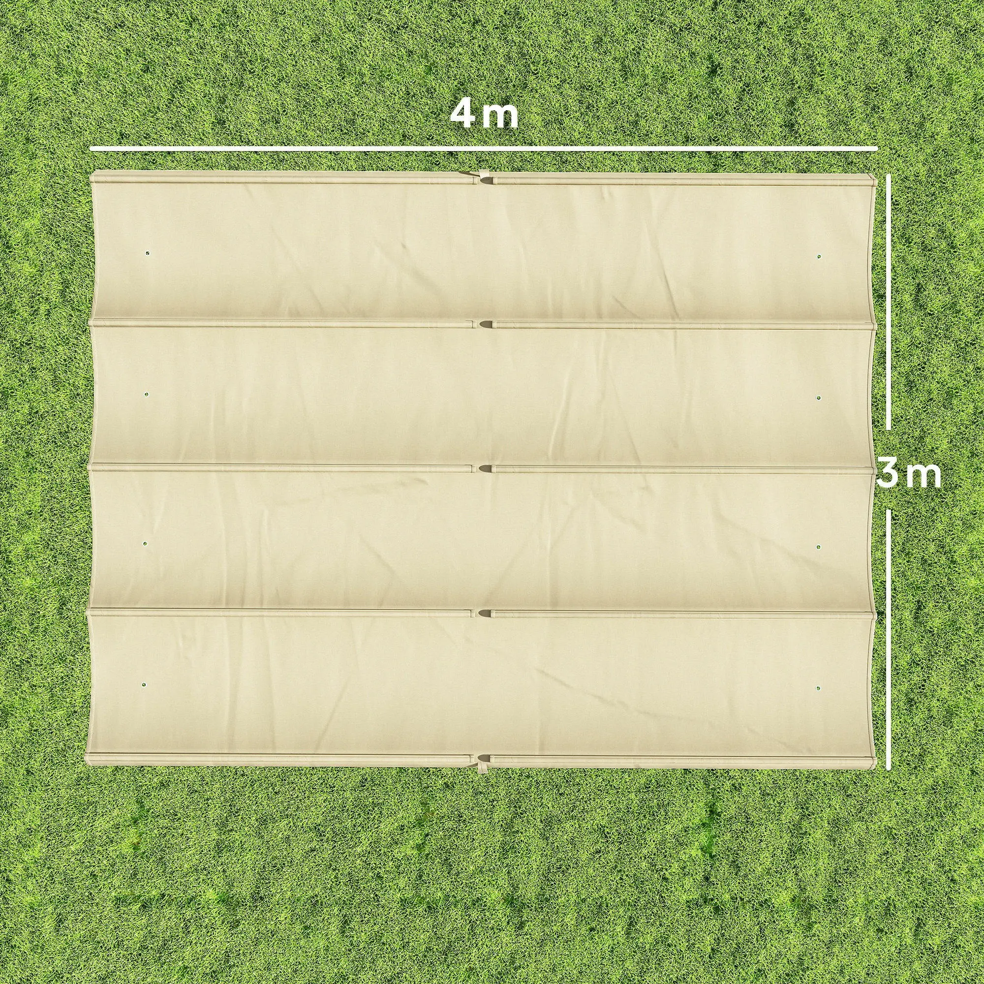 Copertina de rezerva pentru pergola Outsunny 84C-666V00BG (Beige) - 7