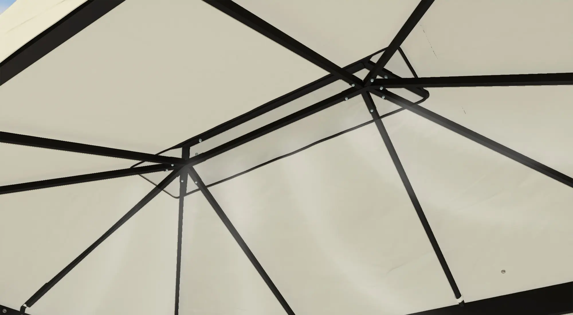 Copertina pentru foisor de gradina Outsunny 84C-535V00CW (White Cream) - 3