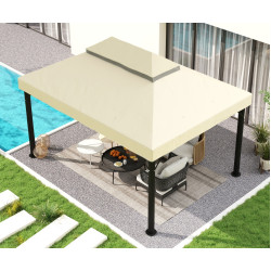 Copertina pentru foisor de gradina Outsunny 84C-535V00CW (White Cream) Thumb