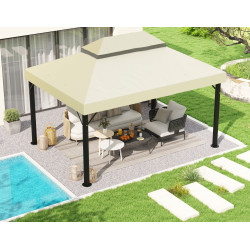 Copertina pentru foisor de gradina Outsunny 84C-535V00CW (White Cream) Thumb