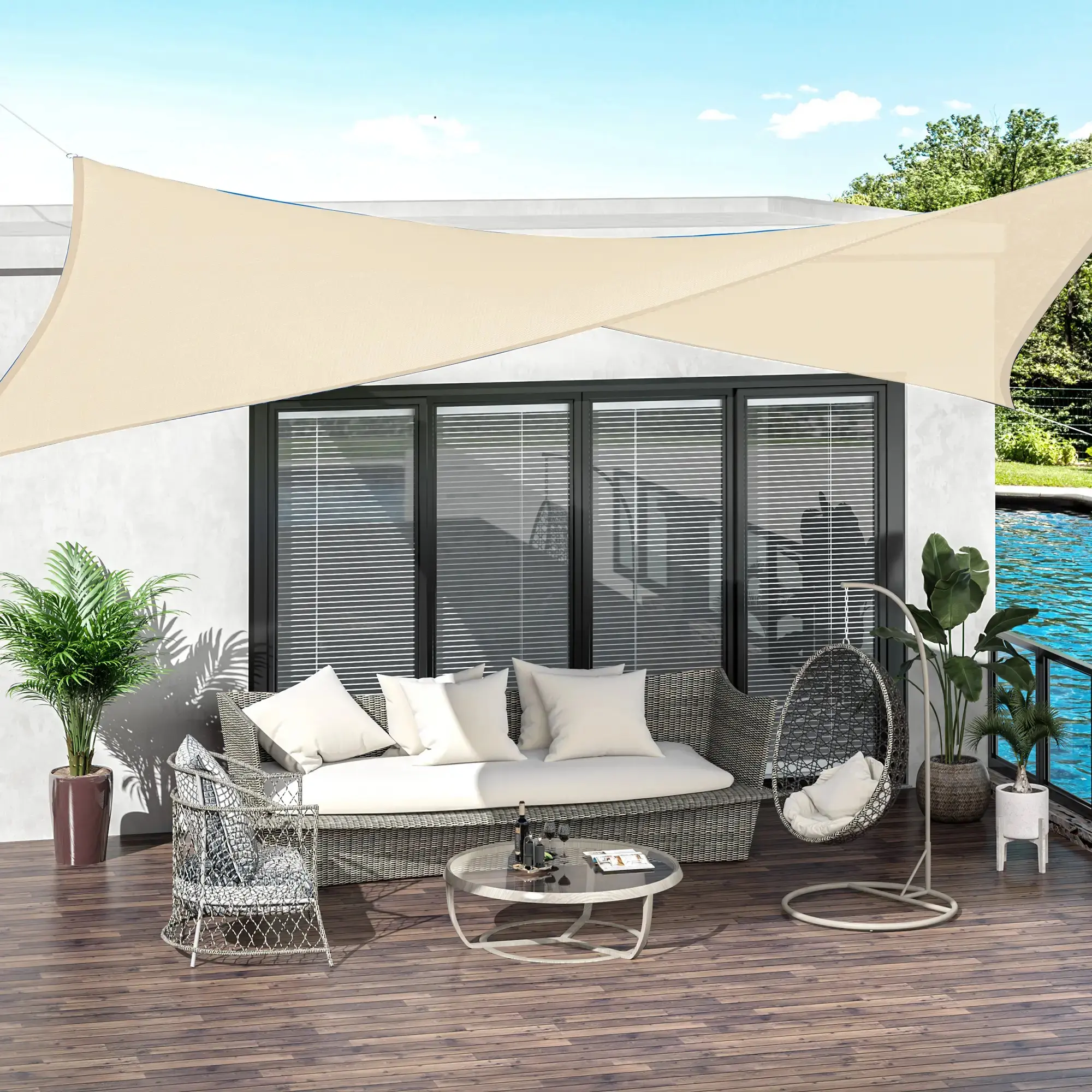 Parasolar Outsunny 100110-059CW (Cream White) - 6