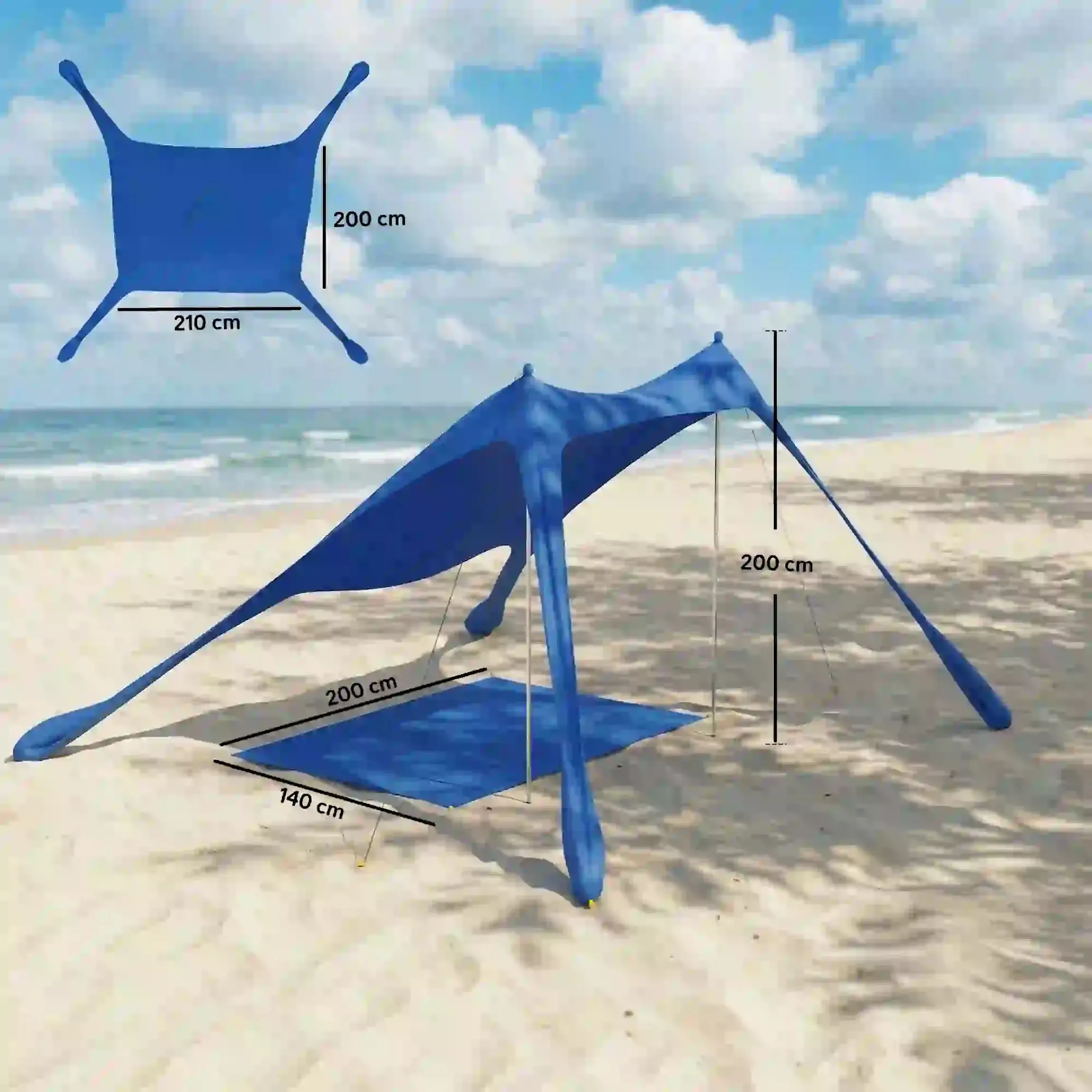 Parasolar de plaja Outsunny A20-623V00BU (Blue) - 7