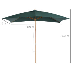 Зонт от солнца Outsunny 01-0216 (Green) Thumb