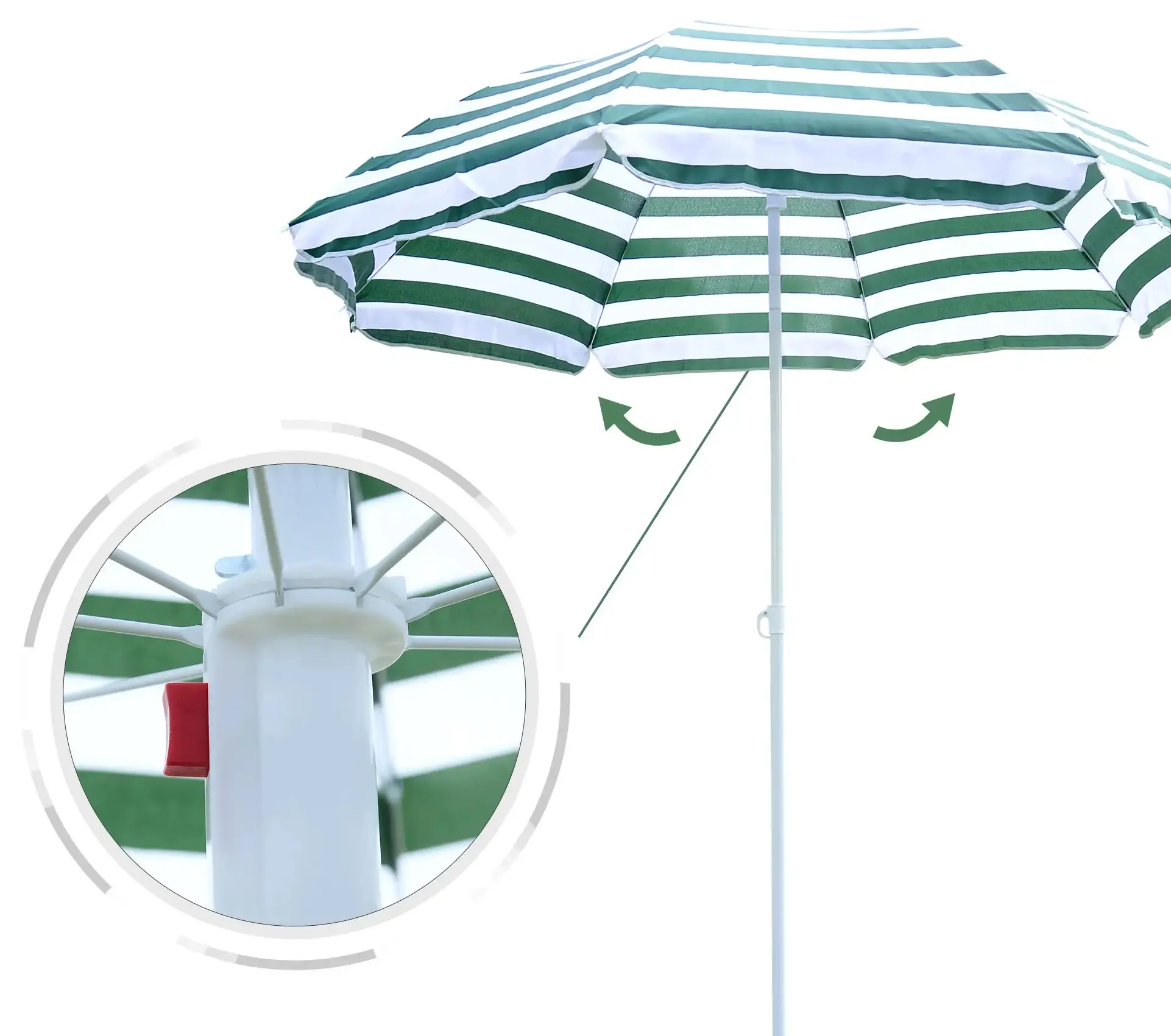 Umbrela de soare Outsunny 01-0220 (White/Green) - 4