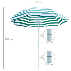 Umbrela de soare Outsunny 01-0220 (White/Green) Thumb