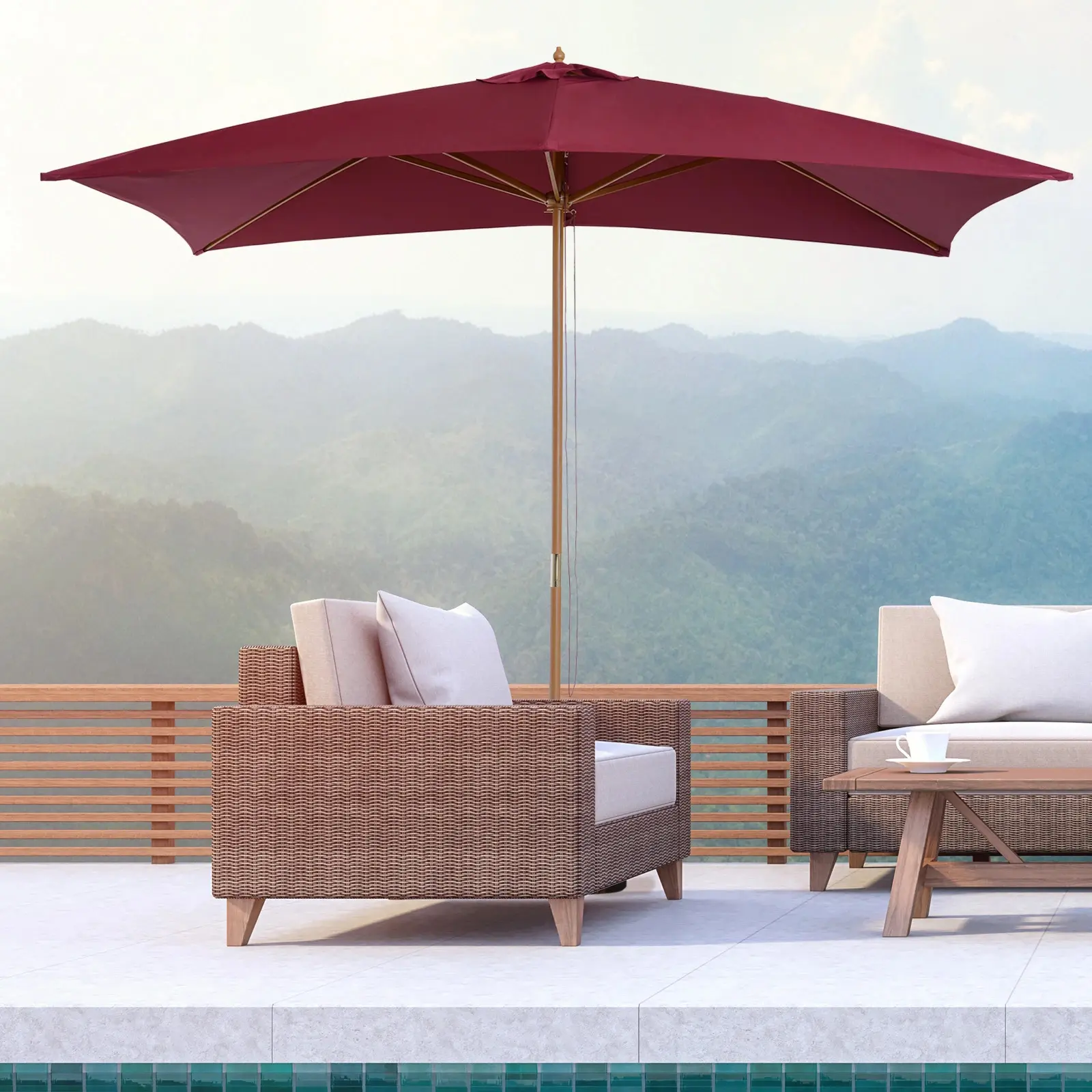 Зонт от солнца Outsunny 01-0581 (Bordeaux)